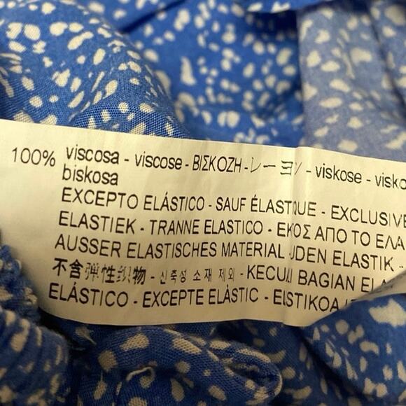 Zara Blue Sleeveless Corset Bustier Knot Slit Cami Tank Sheath Midi Dress Size M - Picture 5 of 5